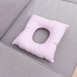 1 Face Hole Pillow Massage Cushion Square Cotton Headrest Covers Beauty Salon 32x32x6cm 240118