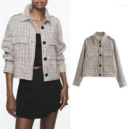 Women's Jackets Women Blazer Textured Coat Fashion Youth Ladies Jacket Short For Elegant Chic Slim Female