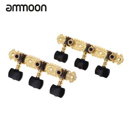 Components Aos020b3p 1 Pair Goldplated 3 Hine Head High Quality Classical Guitar String Tuning Keys Pegs