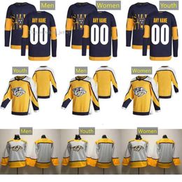 Hockey Jerseys Nashville''predators Custom 64 Mikael Granlund 11 Luke Kunin 84 Tanner Jeannot 13 Yakov Trenin 90 Mark Borowiecki 45 8273