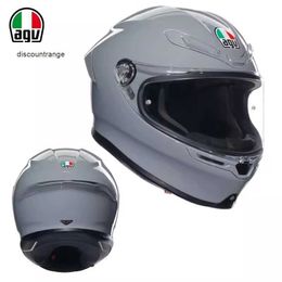 Full Face Open Agv k Motorcycle Helmet K6s Full Helmet Four Seasons Male and Female Cycling Motorcycle Full Cover Running Helmet Anti Fog Lightweight RXH1