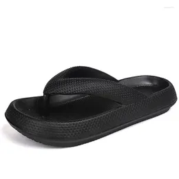 Slippers Flip Flops 2024 Summer Casual Thong Outdoor Beach Sandals EVA Flat Platform Comfy Shoes Women Couple Thick Soled