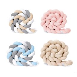 Bed Rails 1M2M Born Cot Bumper Baby Braid Knotcradle Crib Decorations Room Bebe Infant Knot Pillow Drop Delivery Kids Maternity Safety Dhjm2