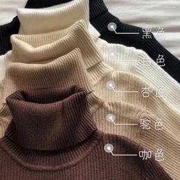 Women's Sweaters 2024 Spring And AutumnThin Section Sweater Women Knitted Ribbed Pullover Long Sleeve Turtleneck Slim Jumper Soft Warm