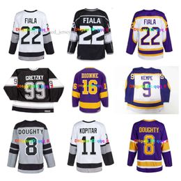 Moore Trevor Kevin Fiala Quinton Byfield Throwback Kings Hockey Jersey MARCEL DIONNE WAYNE GRETZKY Drew Doughty Anze Kopitar KELLY HRUDEY Ad 2358