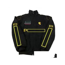 Motorcycle Apparel F1 Forma One Racing Jacket Autumn And Winter Fl Embroidered Cotton Clothing Spot Sales Drop Delivery Mobiles c1