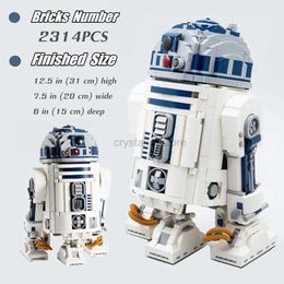 Blocks 2314PCS Creative UCS SPACE-MILITARY Droid Robot Fit 75308 Model Building Blocks Bricks Diy Toys Gift Set Christmas 240120