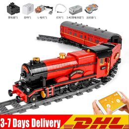 Blocks MOULD KING High-Tech The Motorized Magic Remote Control Train Model Building Block Movie Bricks Kids Puzzle Toys Christmas Gifts 240120