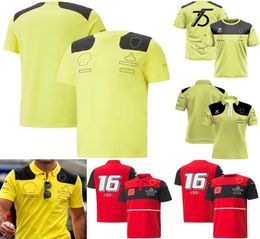 Team 75th Tshirt 1 Commemorative Polo Shirts Short Sleeve Summer Racing Driver Yellow Tshirts Jersey Breathable5798233