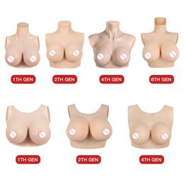 Costume Accessories C/D/E Cup Fake Breast Forms Breathable Huge Boob Silicone Transgender Drag Queen Shemale Crossdresser Big Chest