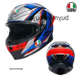 Full Face Open Italian Agv Motorcycle Helmet Men's and Women's Four Seasons Motorcycle Riding Helmet c Certified Anti Fog Lightweight Breathable k IWSG