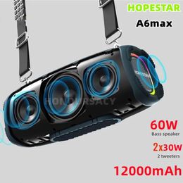 Speakers HOPESTAR 120W Outdoor Waterproof Bluetooth Speaker RGB Light Effect Home Party Karaoke Subwoofer Caixa De Som A6 Max