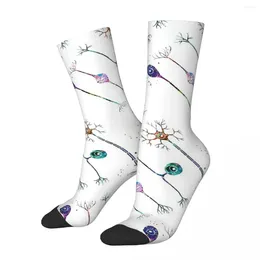 Men's Socks Four Types Of Neurons Harajuku Sweat Absorbing Stockings All Season Long Accessories For Man's Woman Christmas Gifts