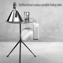 Camp Furniture Multifunctional Camping Table Outdoor Folding 3-legged Tables Barbecue Portable Lifting Aluminium Alloy Desk