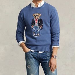 2023 neue Herbst Winter männer Baumwolle Pullover Mode Gestrickte Jumper Top Männer R Bär Wolle Pullover Homme Pullover s-XL