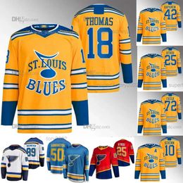 St. ''blues''robert Thomas 2023 Reverse Retro Jersey Kasperi Kapanen Brayden Schenn Kyrou David Perron Justin Binnington Pav 5999