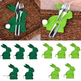 Dinnerware Sets Pack Of 5 Soft Cutlery Pocket Durable Holder Fork Knife Bags