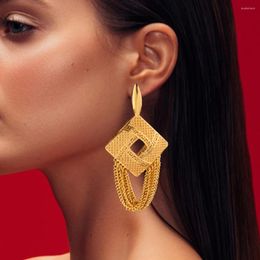 Dangle Earrings Bohemian Gold Color Set Women's Trend Tassel Eardrop Dubai Earr Luxury Wedding Party Jewellery Gifts Accessories