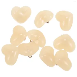 Brooches 10 Pcs Heart Buttons Shaped Love Buckle Clothes Replacement Clothing Resin Dress Child Sewing Decorative