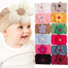 Hair Accessories Baby Flower Headband Turban Hairband Soft Elastic Band For Born Toddler Infant Floral Head Hearwear