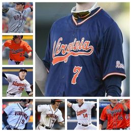 Virginia Baseball jersey all stitched Mens Women jerseys Henry Godbout Mark Gialluisi Luke Hanson Casey Saucke