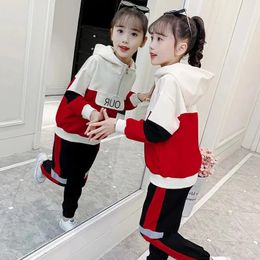 Shorts Kids Girl Outfit 2pcs Set 2023 Spring Autumn Toddler Girl Casual Hooded Sweatshirt+pants Students Fashion Sports Suit Girls Set