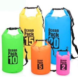 Bags Pvc Waterproof Bag Outdoor Diving Compression Storage Waterproof Bag Dry Bag for Man Women Swimming Rafting Kayak 2l 5l 10l 20l