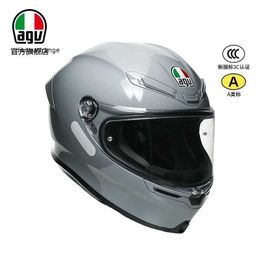 Full Face Open Agv k Motorcycle Helmet Agv K6 s Men's Bag Full Helmet Cycling Motorcycle Carbon Fibre Helmet for Men and Women in Winter Four Seasons HFIM