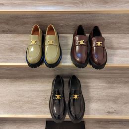 Metall-Loafer der neuen Saison, poliertes Rindsleder, klassische Loafer, bequeme Schuhe, Designer-Schuhe für Damen, Fabrikschuhe mit Box