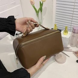 Cosmetic Bags Multifunction Travel Waterproof Female Toiletry Leather Bag Luxury Washbag Women MakeUp Case Storage Pouch Organiser