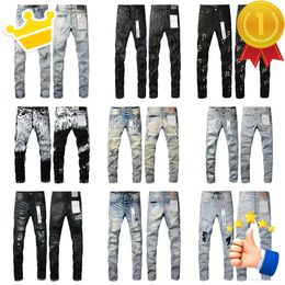 Designer Driver Men Legge for Men Designer Hip Hop Fashion Mens Pants Jeans Moto di alta qualità per jeans viola motociclisti