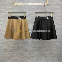 Elastic Waist Skirt Women Sexy Pleated Skirts Designer Letters Print Skirt Spring Summer Party Skirts