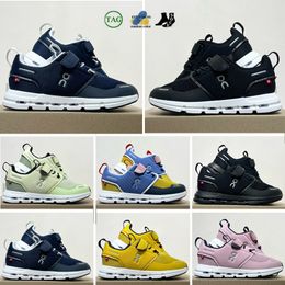 2023 Cloud Play Kids Running Shoes Designer ON Classics Black Midnight Blue Mustard Yellow Seedling Green Marshmallow Pink Mint Green Babys Outdor Sneakers 22-35