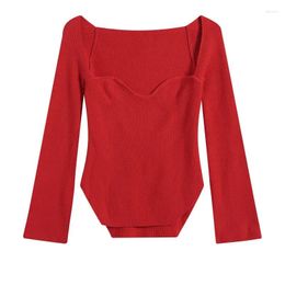 Women's Sweaters 2024 Spring And Autumn Season Sexy Fashionable Slim Fit Elegant Off Shoulder Bottom Knitted Sweater For Women