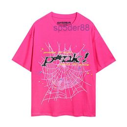 Luxury Designer T-shirt Summer New Trendy Brand Men's and Women's Couple Wear Large Loose Sp5der Spider Web Short Sleeved DRDX DRDX NBIG