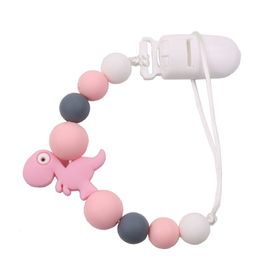 New Clip Gum Toy Anti Drop Silicone Dinosaur Pacifier Chain Baby Products