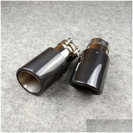 Exhaust Pipe Wholesale 1Pcs Akrapovic Carbon Tip/Muffler For Benz Vw Car Accessories Exhausts Tips Drop Delivery Automobiles Motorcycl Otury