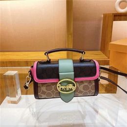 New Saddle Single Shoulder Crossbody Women's Bag Network Red Small Fragrance Style Subbag Contrast Color Flap Fashion Trend 70% off outlet online sale