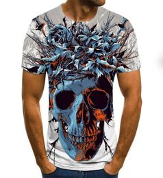 Men clothes 2020 New Mens Summer Skull Print Men Short Sleeve Tshirt 3D print t Shirt Casual Breathable funny t shirts2663270
