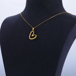 14k Yellow Gold Pendant For Women Fashion loving heart Necklaces Accessories High-quality Jewelry Gifts free shipping
