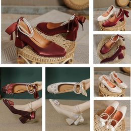 Buckle suede trim linen kitten Heel Slingbacks Dress shoes Stiletto heels sandals women's Luxury Designers outsole Evening shoes factory footwear