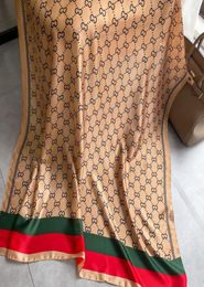 High quality 100 silk scarf fashion print pattern ladies collar 18090cm designer scarfs Women Outdoor Beach Shawl Silk Scarves9873979