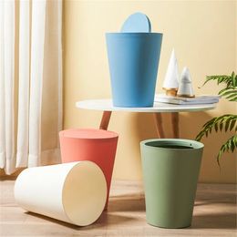 85L Trash Bin Nordic Dustbin Can PP Waste Home Office Garbage Dust Plastic Storage Bucket Kitchen Tools 240119