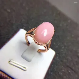 Cluster Rings KJJEAXCMY Fine Jewellery 925 Sterling Silver Inlaid Natural Gem Pink Opal Female Lady Ring Luxury Support Test Selling