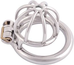 Metal Male Chastity Device Small 304 Steel Stainless Comfortable Cock Cage Adult Game Sex Toy D250 (1.97 inch / 50mm) Silver Grey