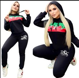 spring autumn Women's brand new Tracksuits Luxury Design 2 Piece Sets Letter Print pink color black G hoodie+pant casual sport Tops And Casual Pants