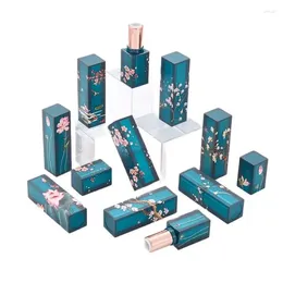 Storage Bottles 25pcs Empty Lip 3ml Square Shape Grinding Texture MaGreen Pattern High Cosmetic Packaging Lipstick Tube