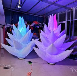 wholesale wholesale 2m(6.5ft)/2.5m(8ft)/3mH(10ft) Beautiful Inflatable Flame with LED lights Model Lotus Flame with Electric Blower for Event/Promotion/Activities