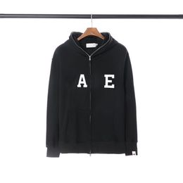 Spring and Autumn New Hoodies Simple Cardigan Letter Printed Men's and Women's Sweaters Coat Sports Loose Zipper Fashion Long sleeved Top closures