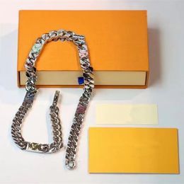 New French Design Luxury Titanium Steel Silver Cuban Necklace Fashion Street Hip Hop Bracelet Fashion Accessories